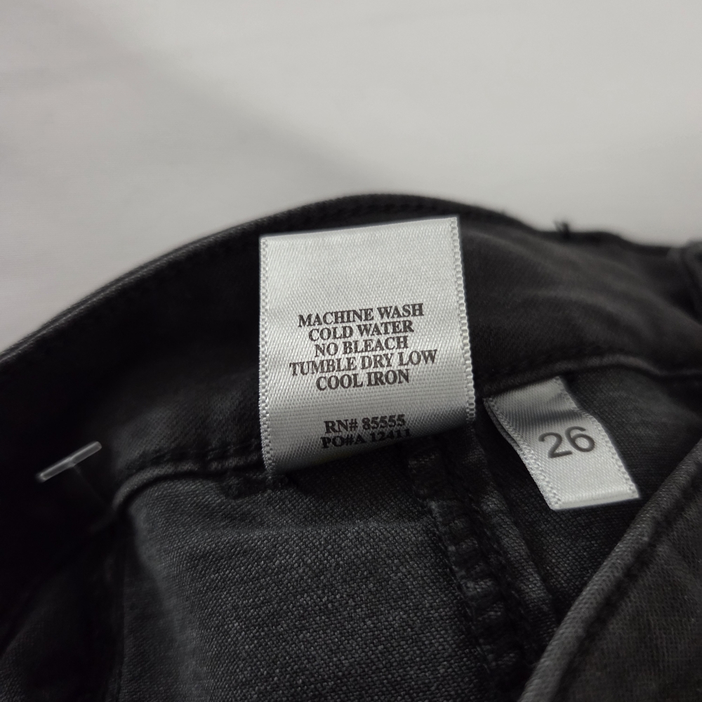 Pistola Alice Ink Black Gray Utility Skinny Moto Panel Stretch Denim Size 26 NWT - Picture 10 of 16